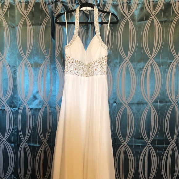 Dresses & Skirts - White Bedazzled Marilyn Monroe style halter gown